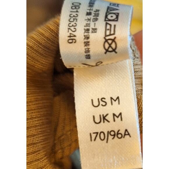 Free People Movement Women Medium Beige Ribbed Cropped Cutout Long Sleeve Tshirt - Picture 7 of 7